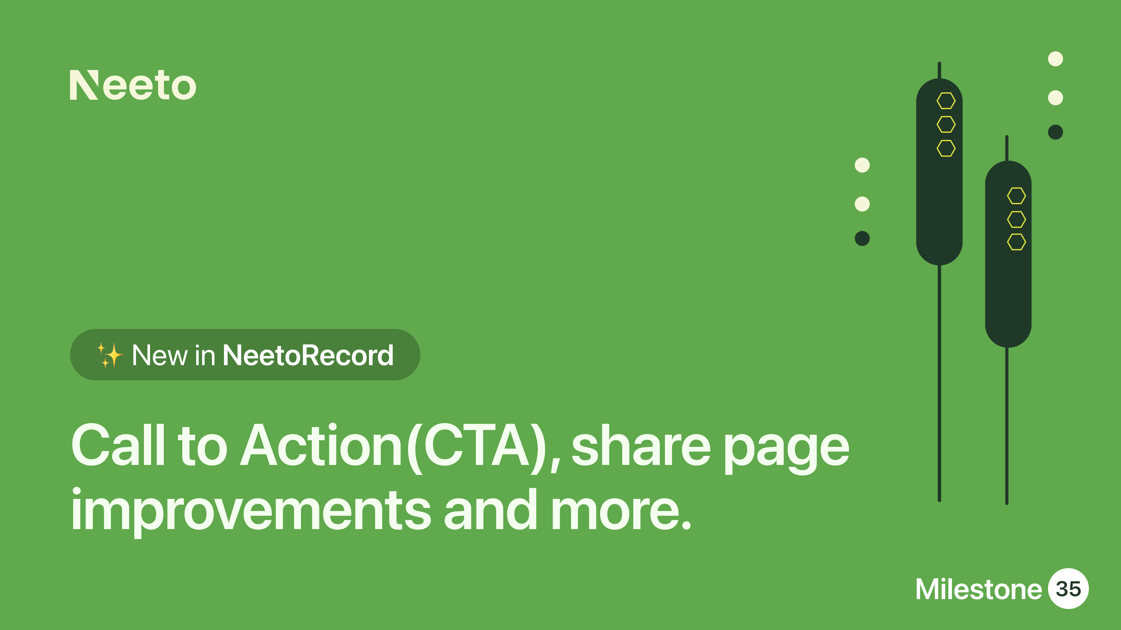 Milestone M35 - Call to Action(CTA), share page improvements and more
